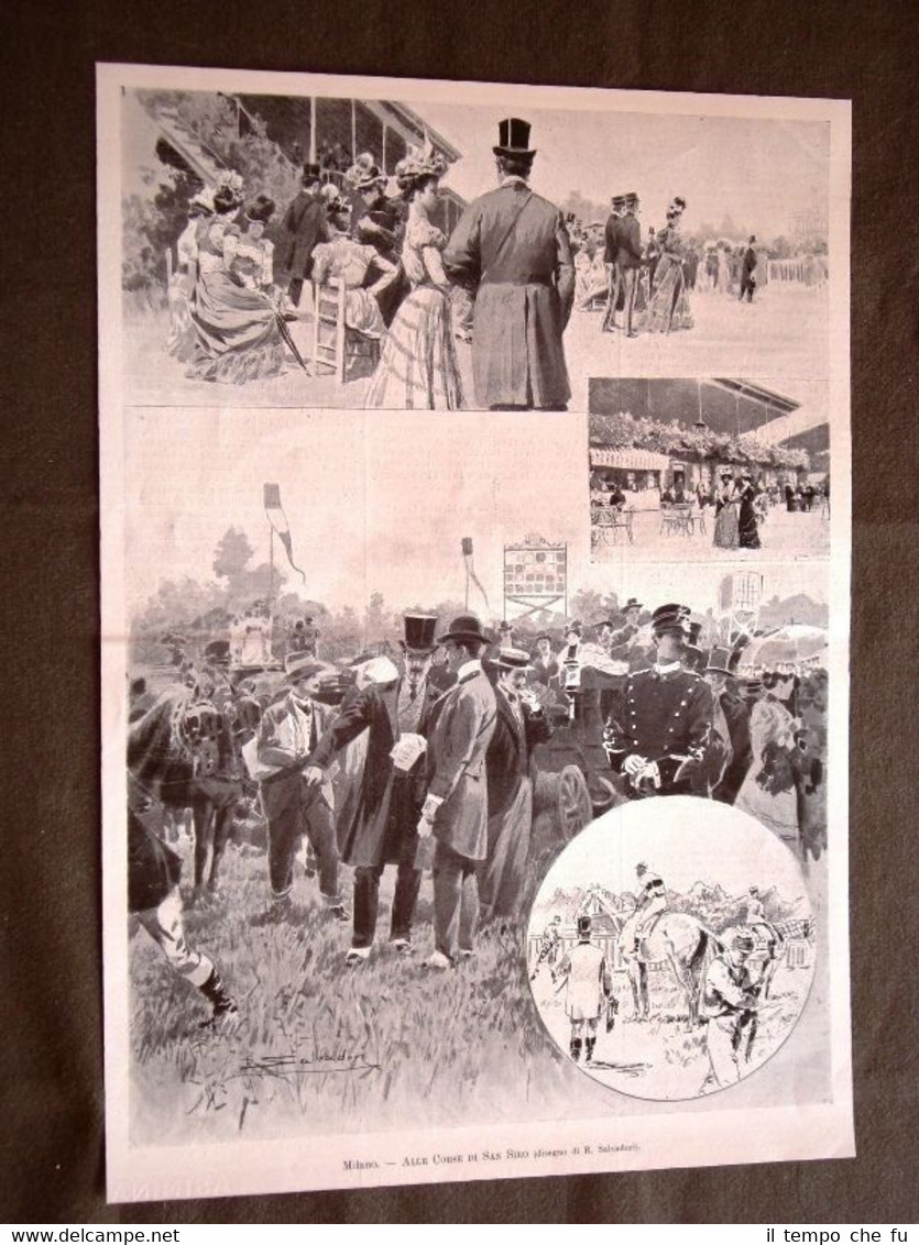 Milano nel 1900 Alle Corse dei cavalli di San Siro