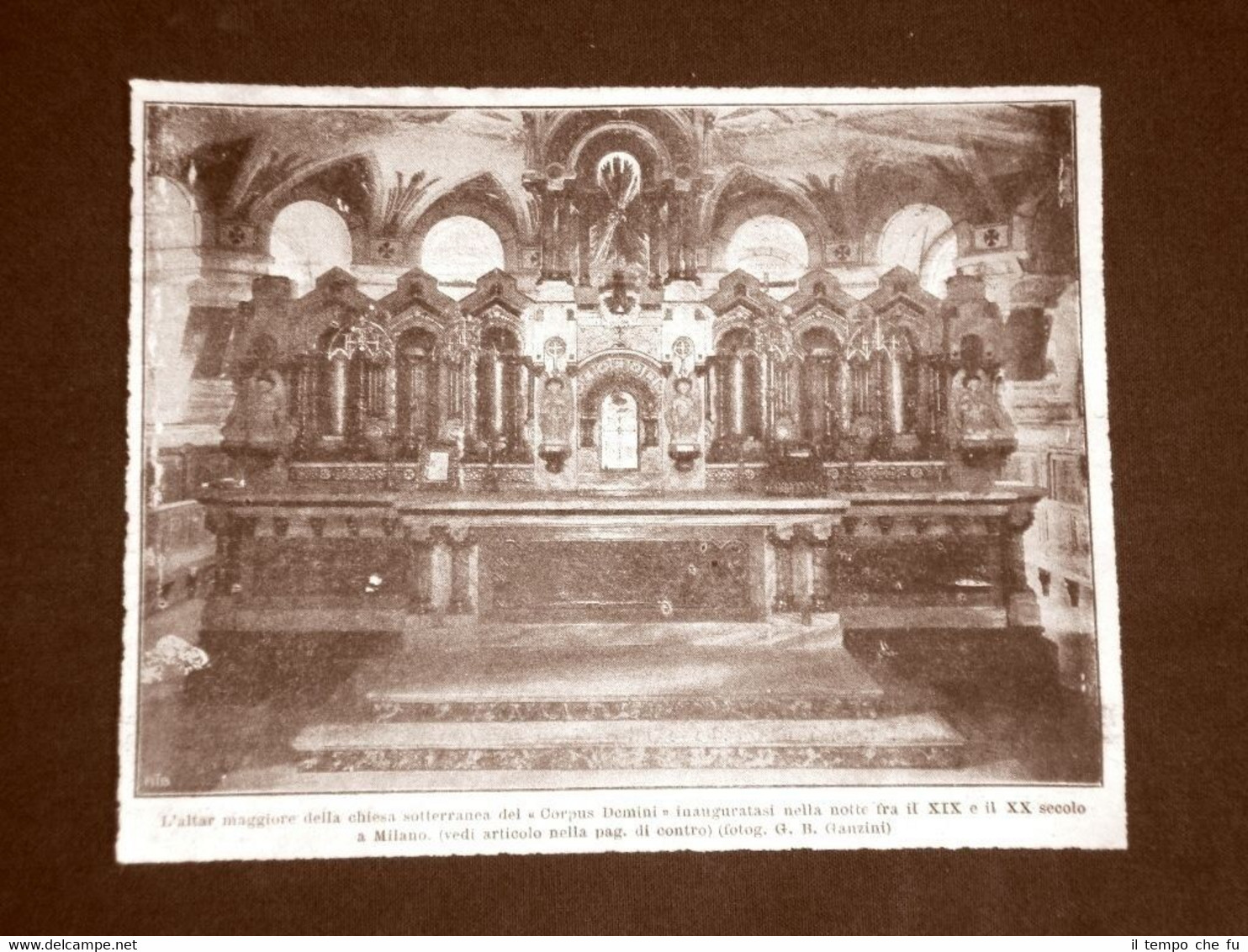Milano nel 1901 Altar maggiore della Chiesa sotterranea del Corpus …