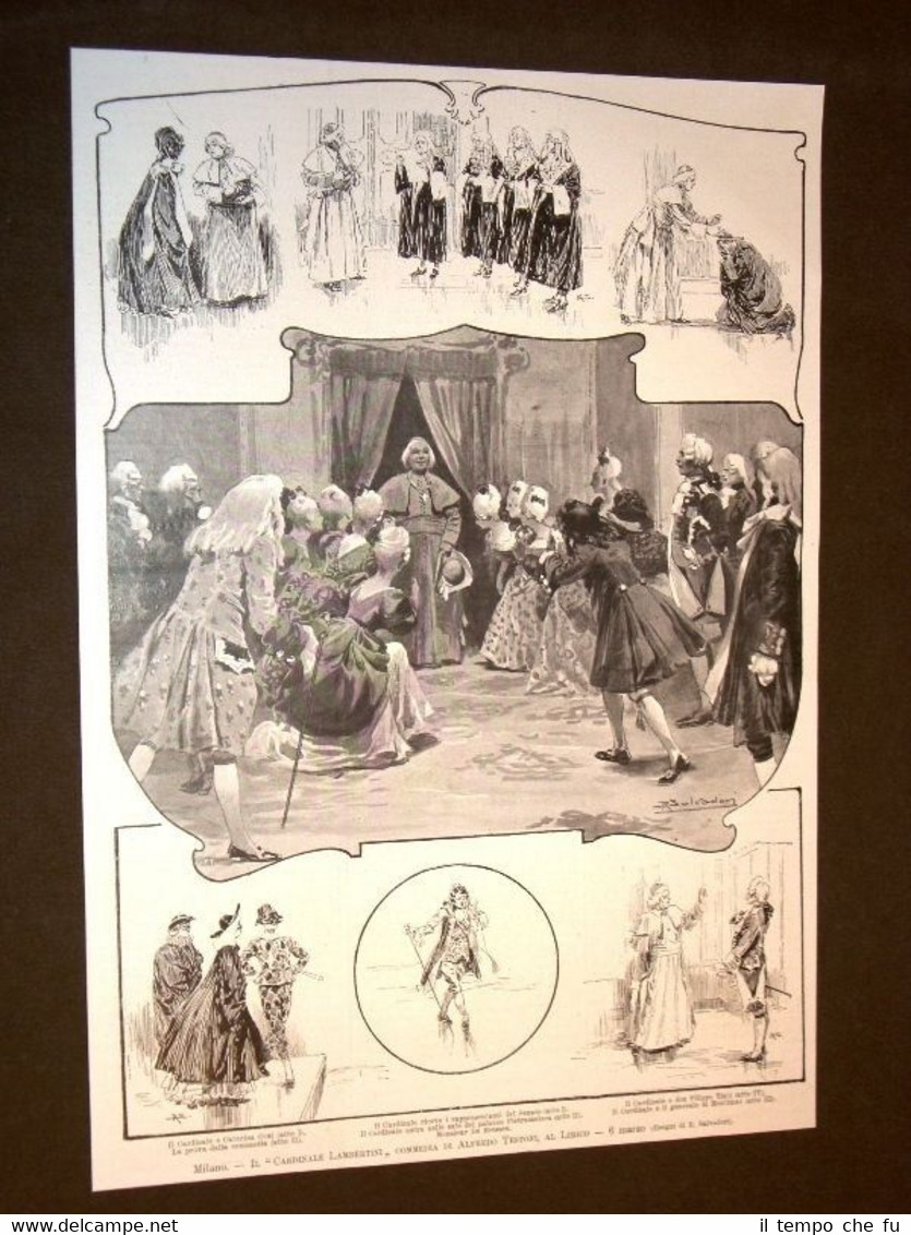 Milano nel 1906 Teatro Lirico Commedia Cardinale Lamberti di Alfredo …