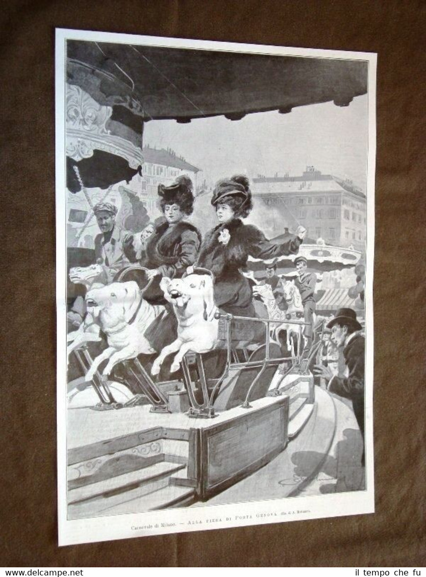 Milano nel 1907 Il Carnevale La fiera di Porta Genova