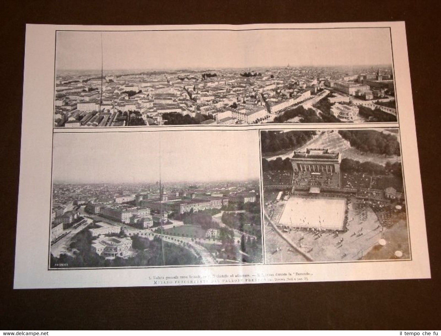 Milano nel 1908 Fotografata da un pallone frenato Castello Arena …