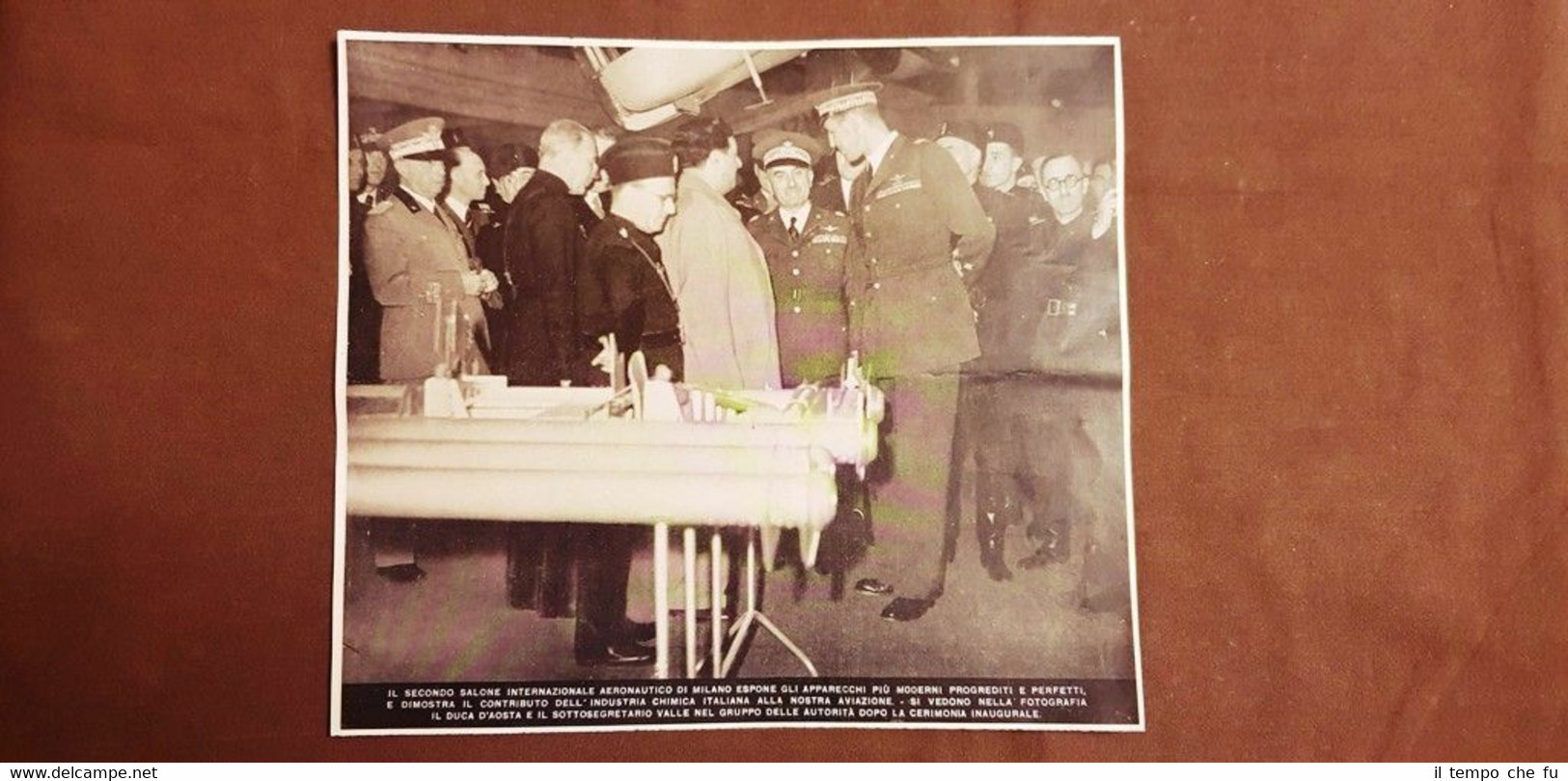Milano nel 1937 Duca d'Aosta e Sottosegretario Valle al Salone …