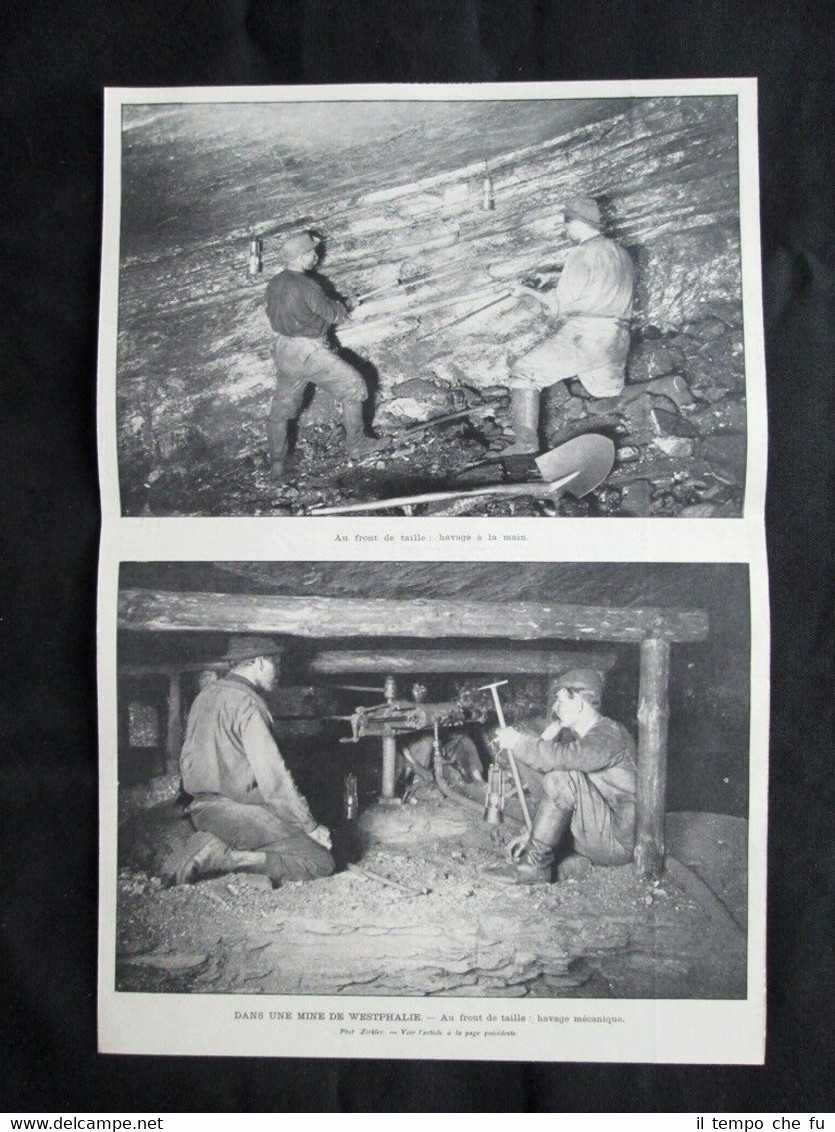 Miniera della Westfalia,Germania: escavazione a mano e meccanica Stampa del …