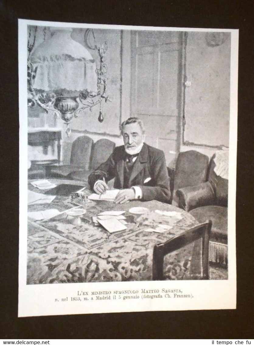 Ministro di Spagna Práxedes Mateo Sagasta di Torrecilla en Cameros