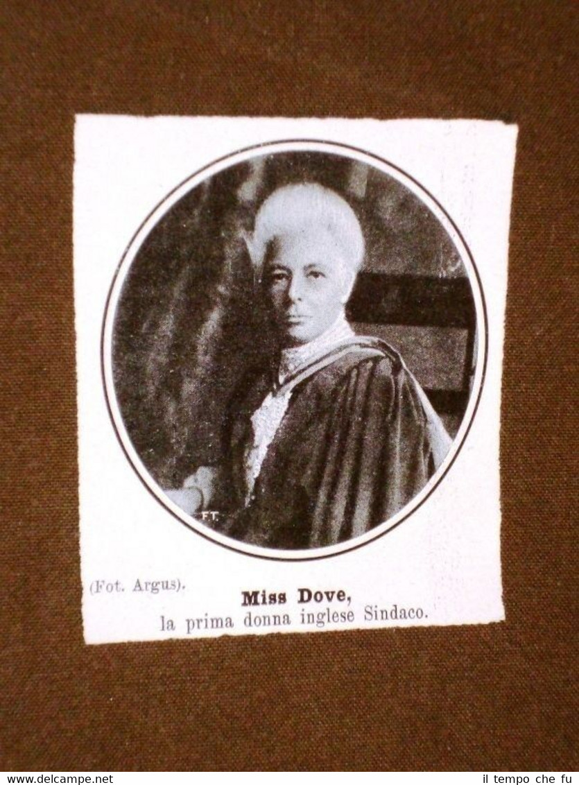 Miss Dove nel 1908 La prima donna Sindaco in Inghilterra