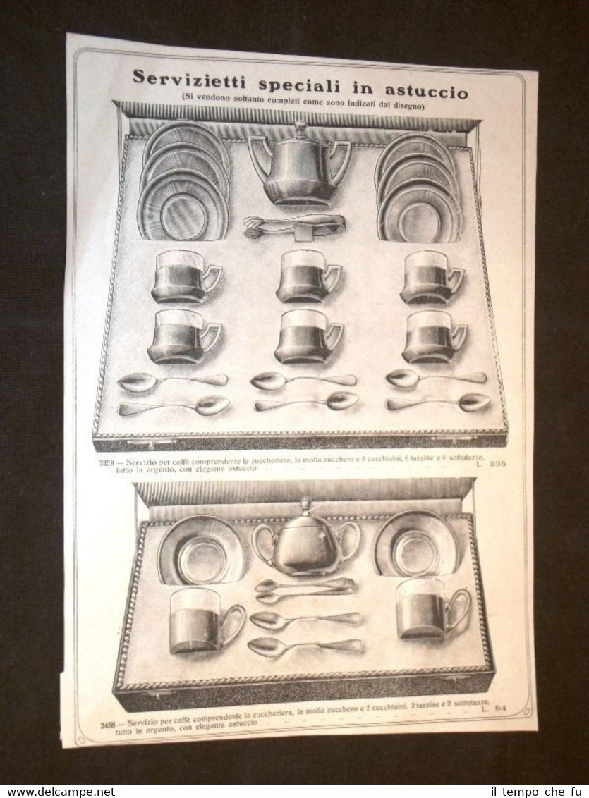 Moda e Costume Catalogo d'Epoca Servizietti da caffè in astuccio …