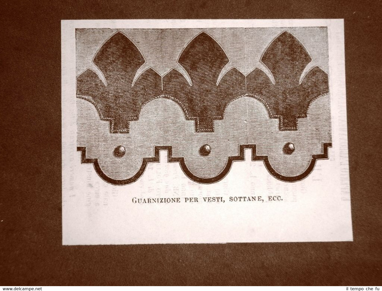 Moda e costume in Italia nel 1866 Abbigliamento donna Guarnizione …