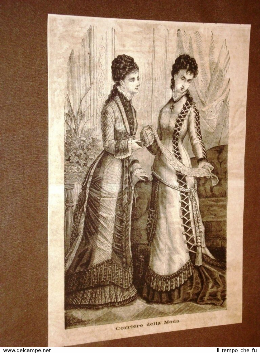 Moda e costume in Italia nel 1877 Donne in abiti …