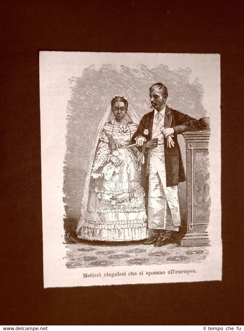 Moda e costume nello Sri Lanka nel 1876 Matrimonio di …