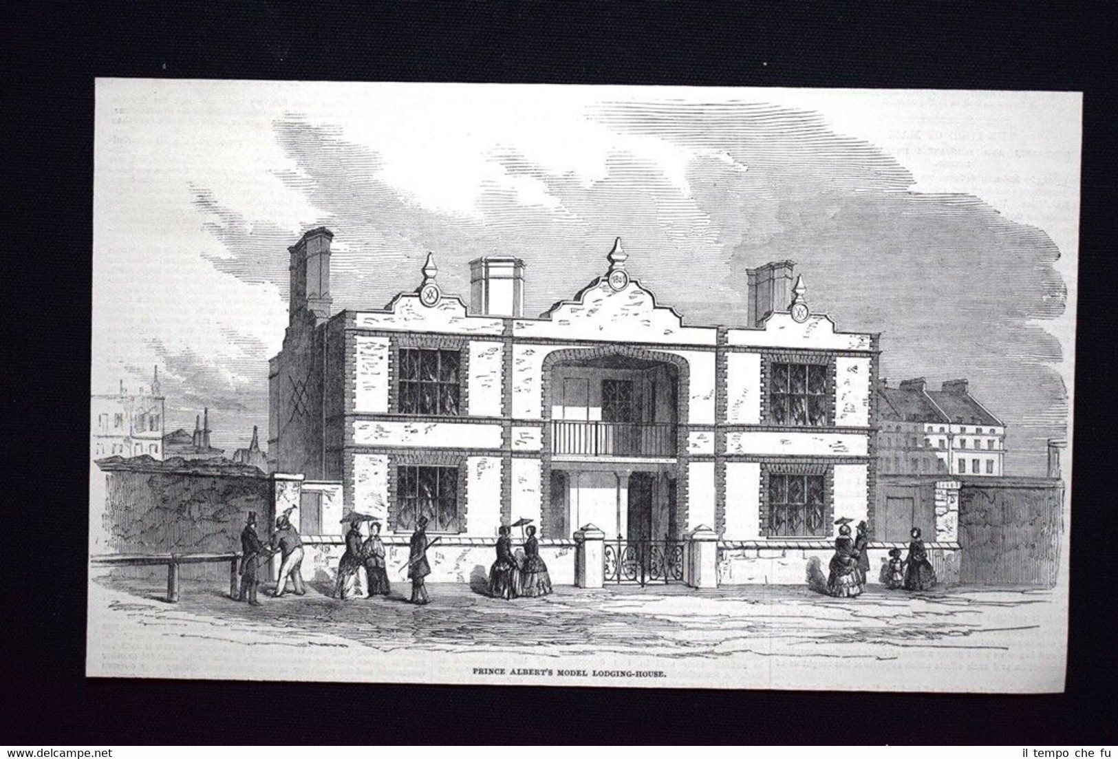 Modello casa-alloggio del Principe Alberto Incisione del 1851