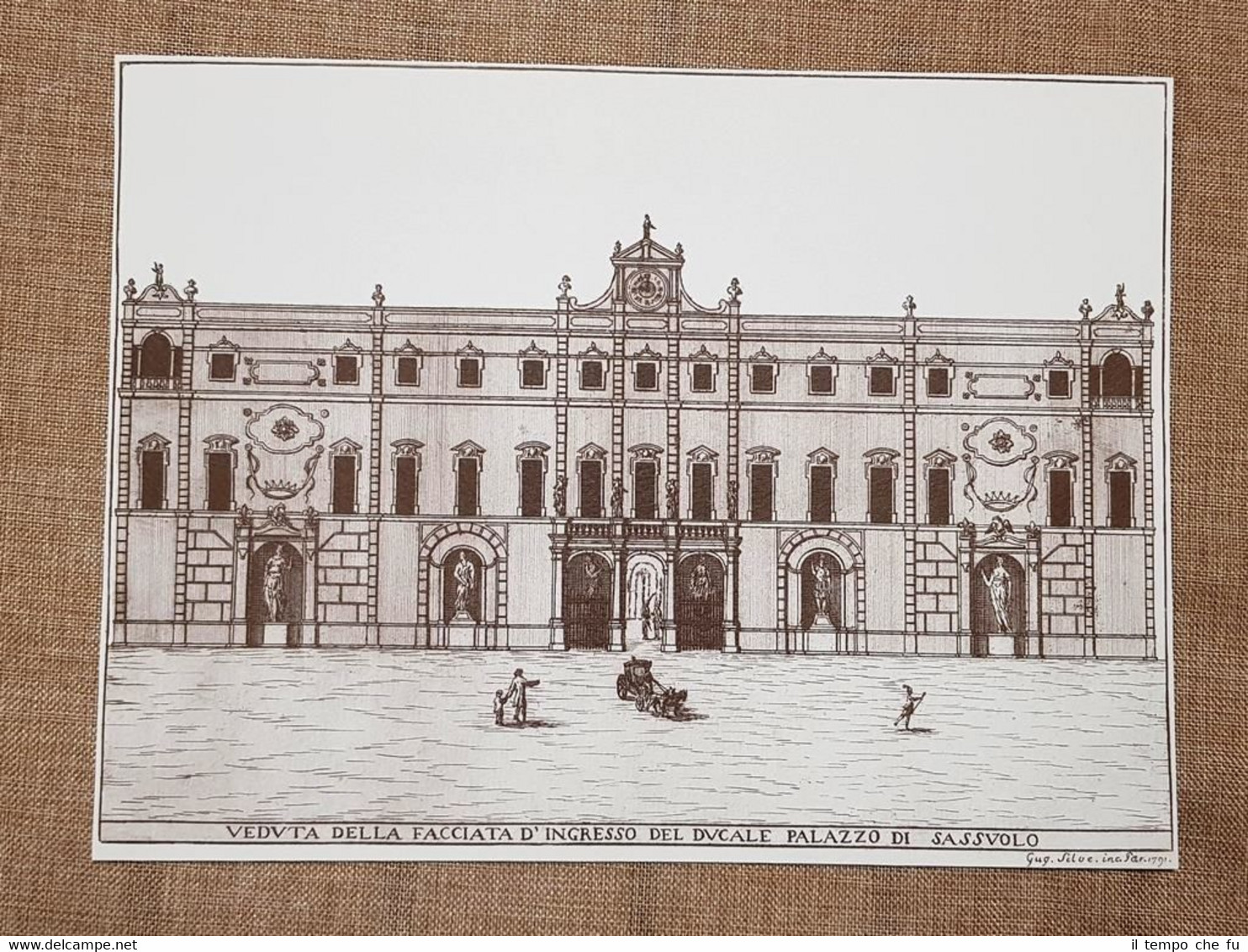 Modena nel 1791 Ingresso Ducale Palazzo di Sassuolo Emilia R.Litografia …