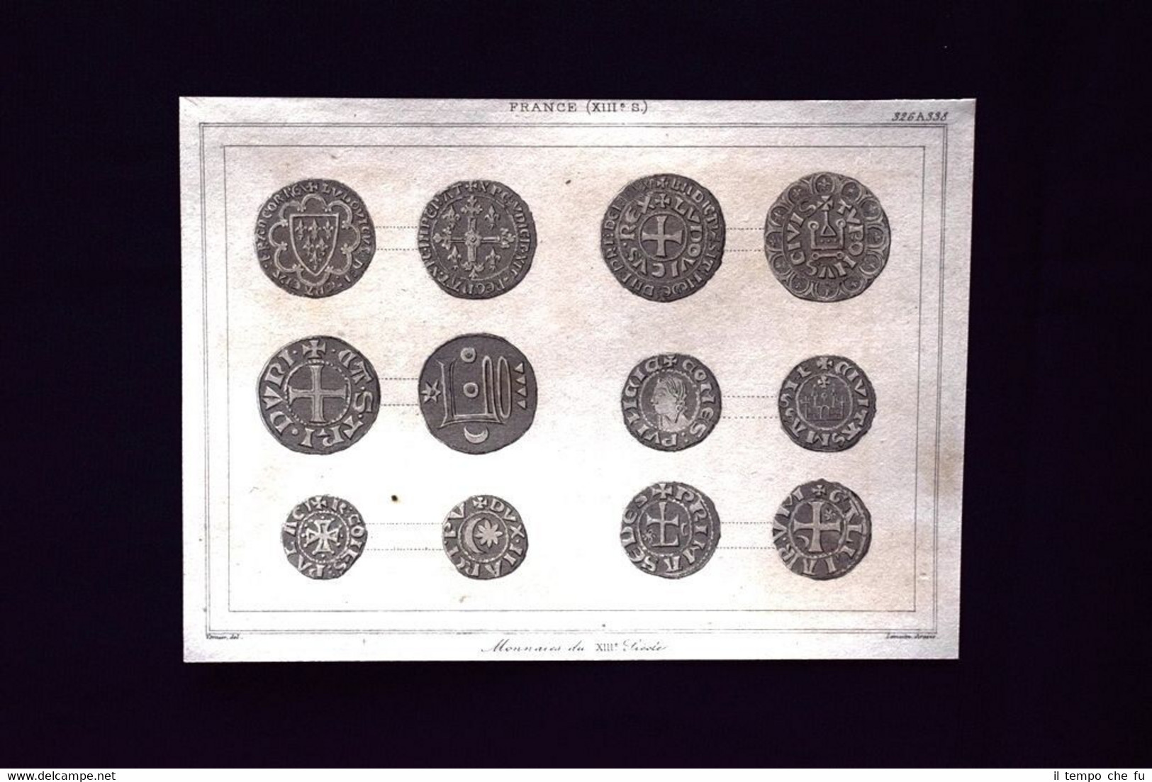 Monnais du XIII Siecle, France Incisione del 1850 L'Univers pittoresque
