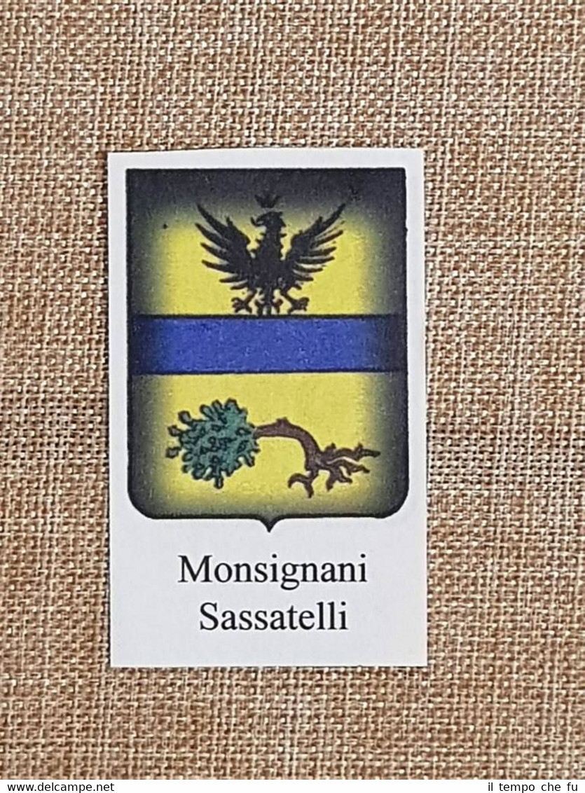 Monsignani Sassatelli e Mannini Famiglia Stemma nobiltà e Giornale araldico