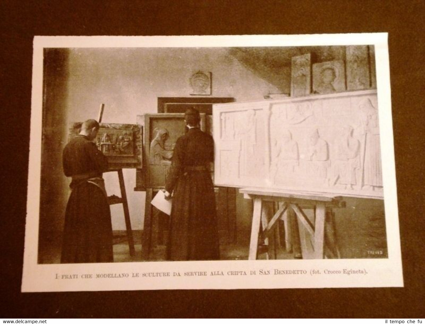 Monte Cassino nel 1903 Frati modellano le sculture per Cripta …