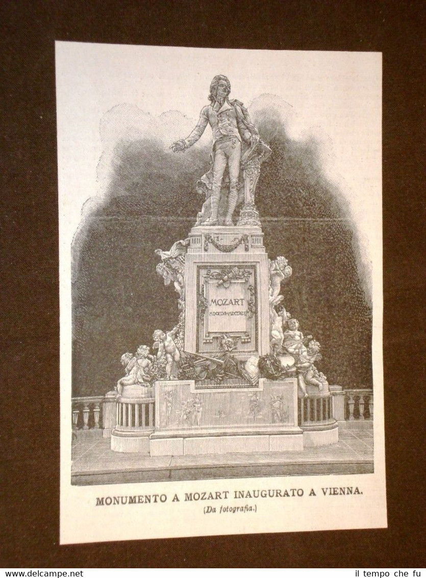 Monumento a Mozart Inaugurato a Vienna nel 1896 Austria