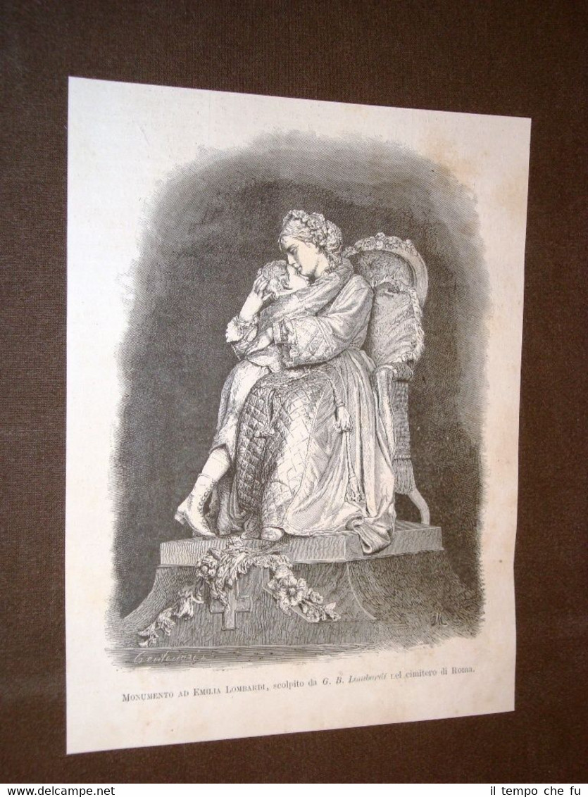 Monumento ad Emilia Lombardi Scultura di G.B. Lombardi del 1876