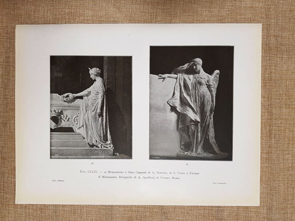 Monumento Gino Capponi Bortone Firenze e Bolognetti Apolloni Verano Roma …