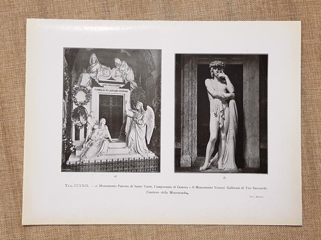 Monumento Patrone Sante Varni Genova e Venturi Gallerani Sarrocchi Siena …