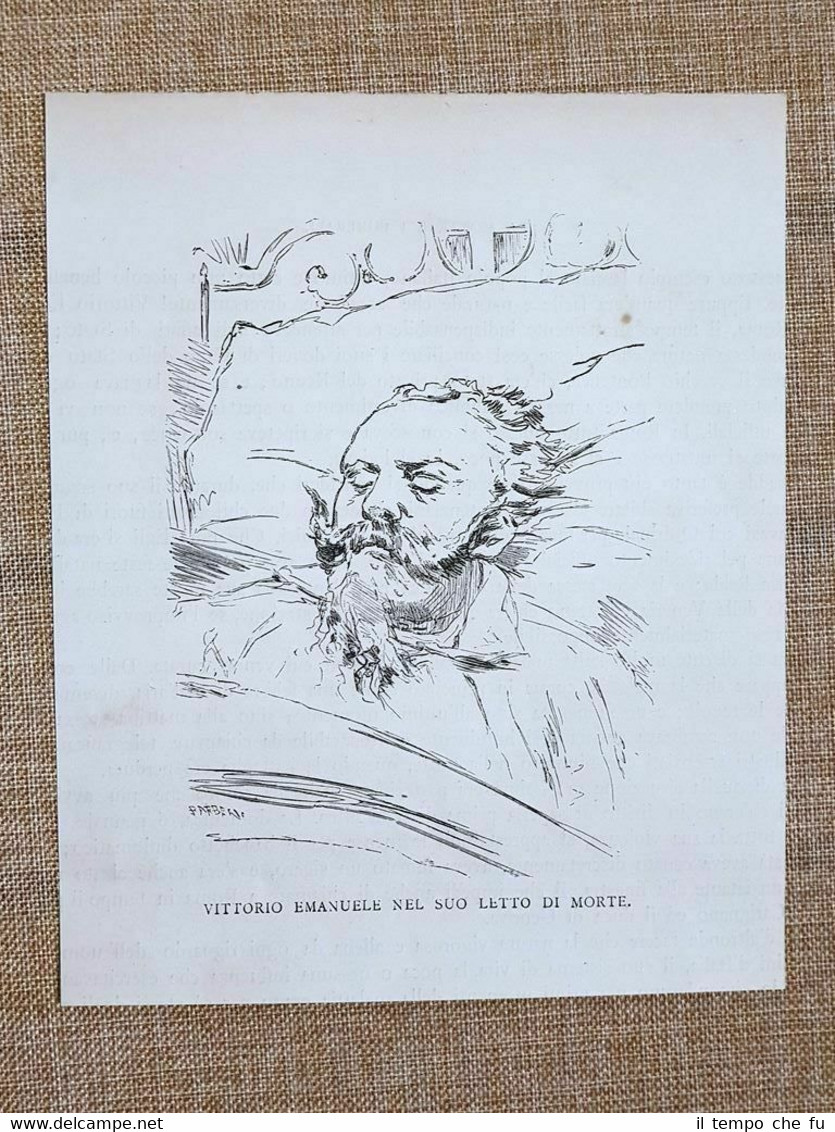 Morte di Re Vittorio Emanuele II di Savoia 9 gennaio …
