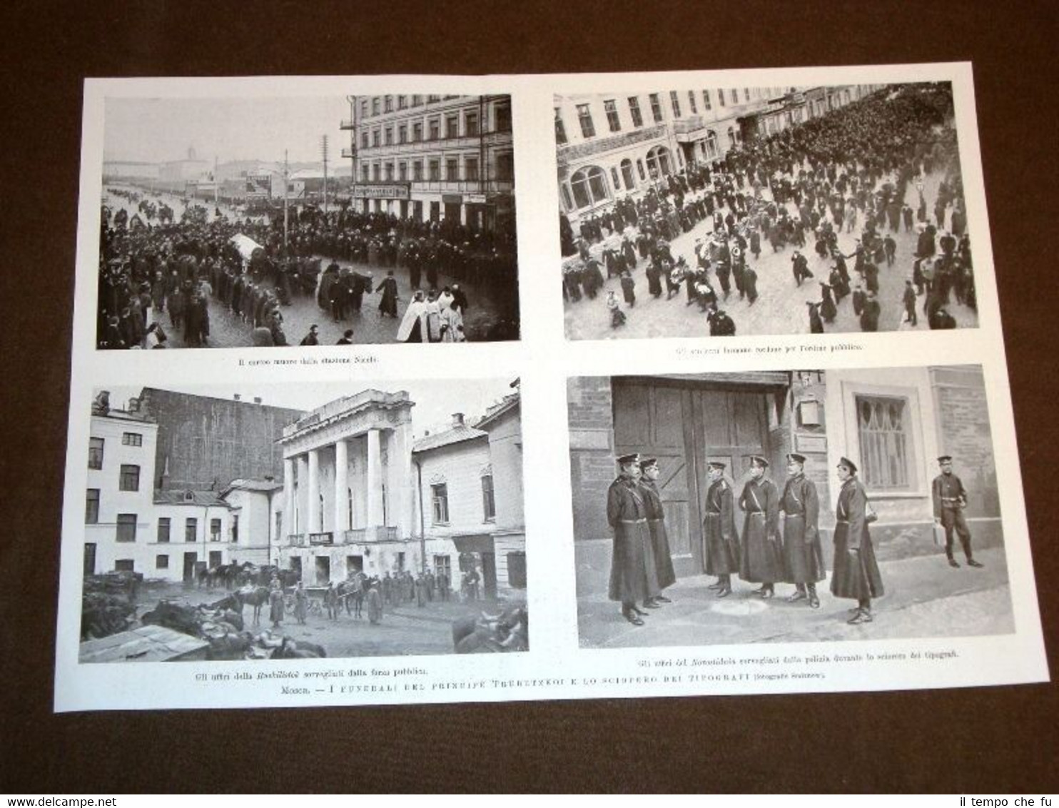 Mosca nel 1905 Funerale del Principe Trubetzkoi Russia + Attore …