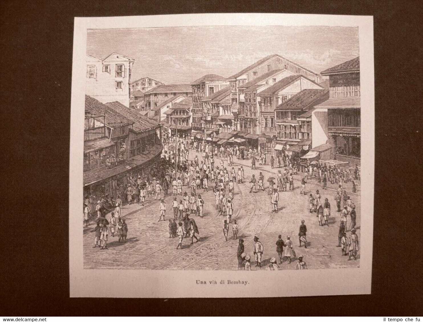 Mumbai o Bombay nel 1891 Una via India