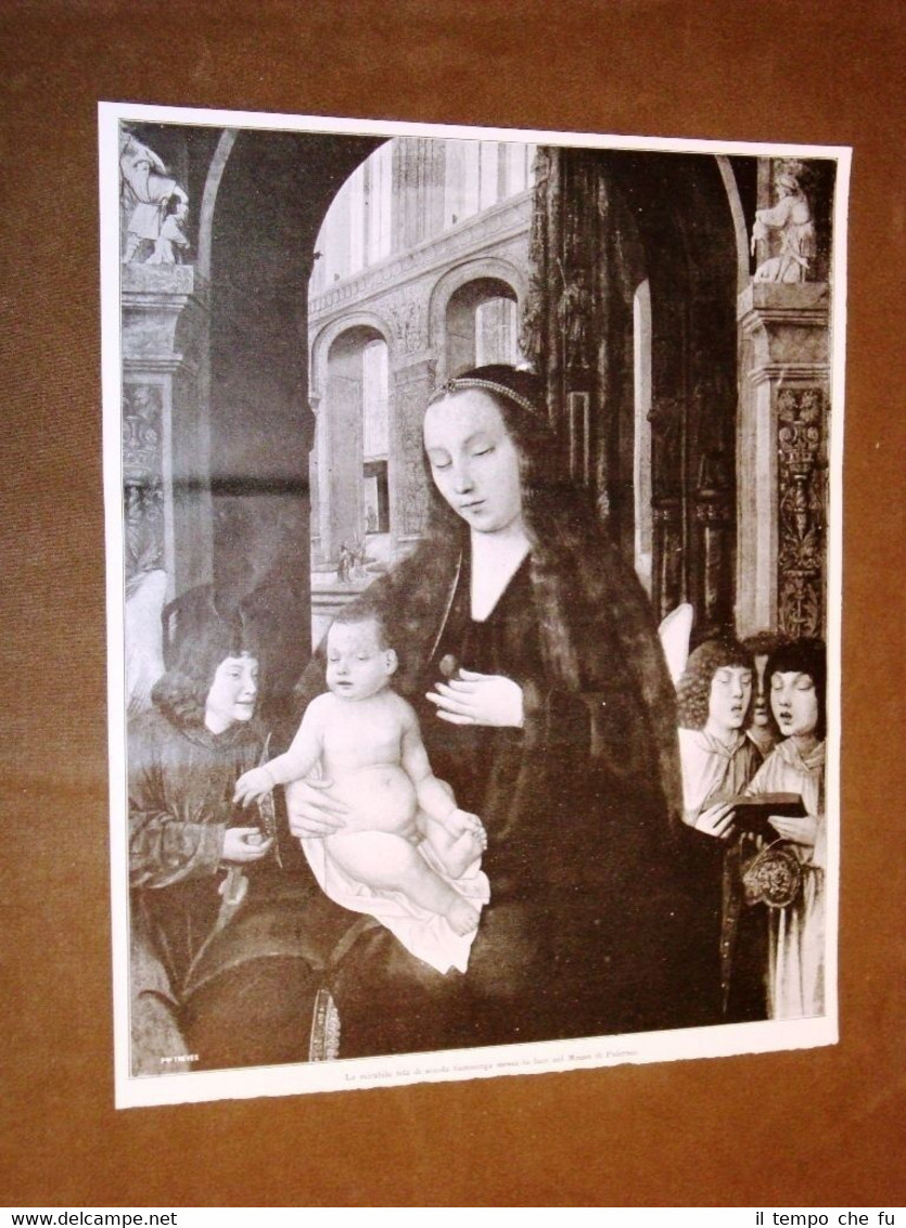 Museo di Palermo nel 1920 Madonna col Bambino Scuola Fiamminga