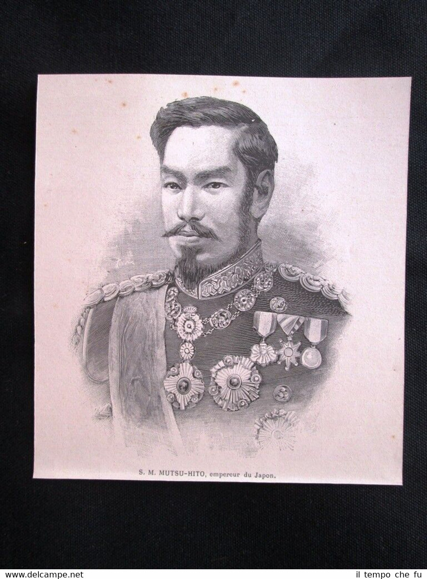Mutsu Hito (Meiji), imperatore del Giappone nel 1894 Incisione del …