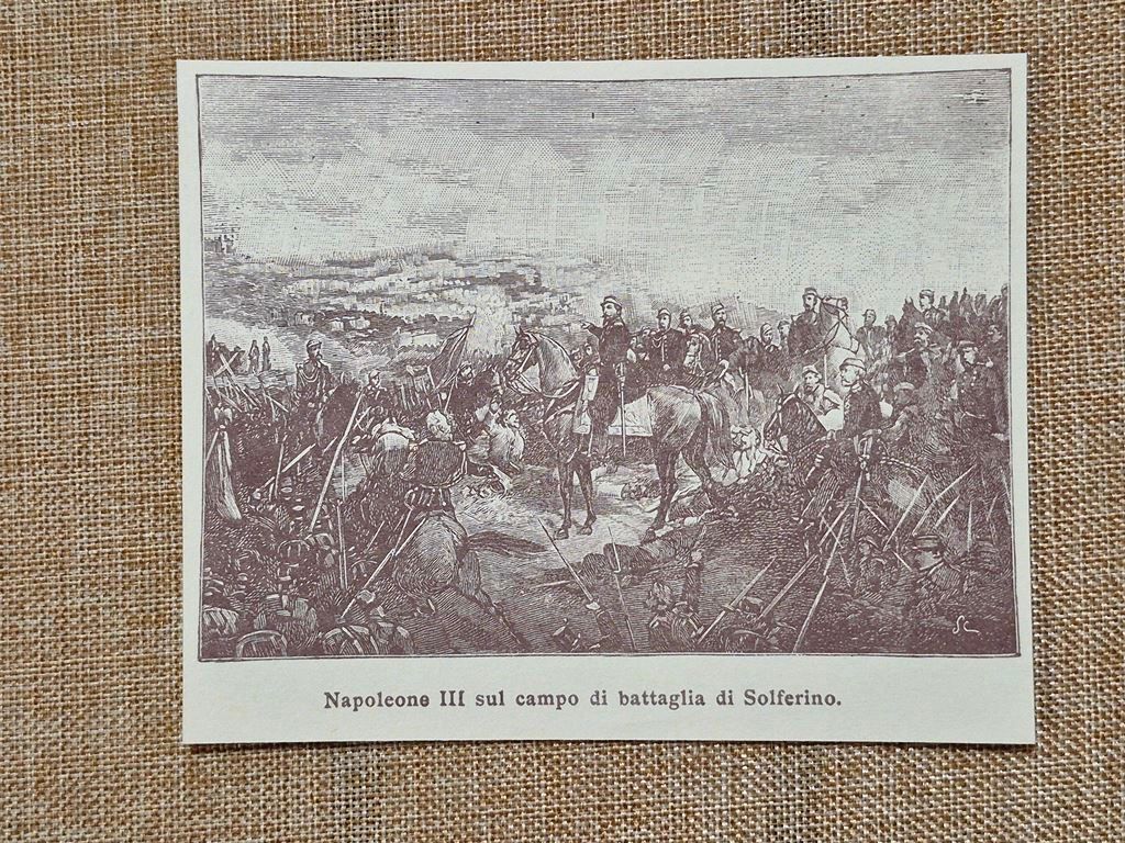 Napoleone III sul campo di battaglia di Solferino Stampa di …