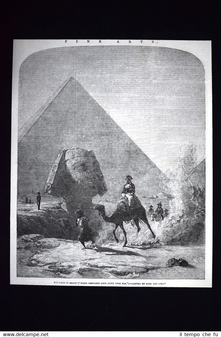 Napoleone in Egitto - Dipinto di Karl Girardet Incisione del …