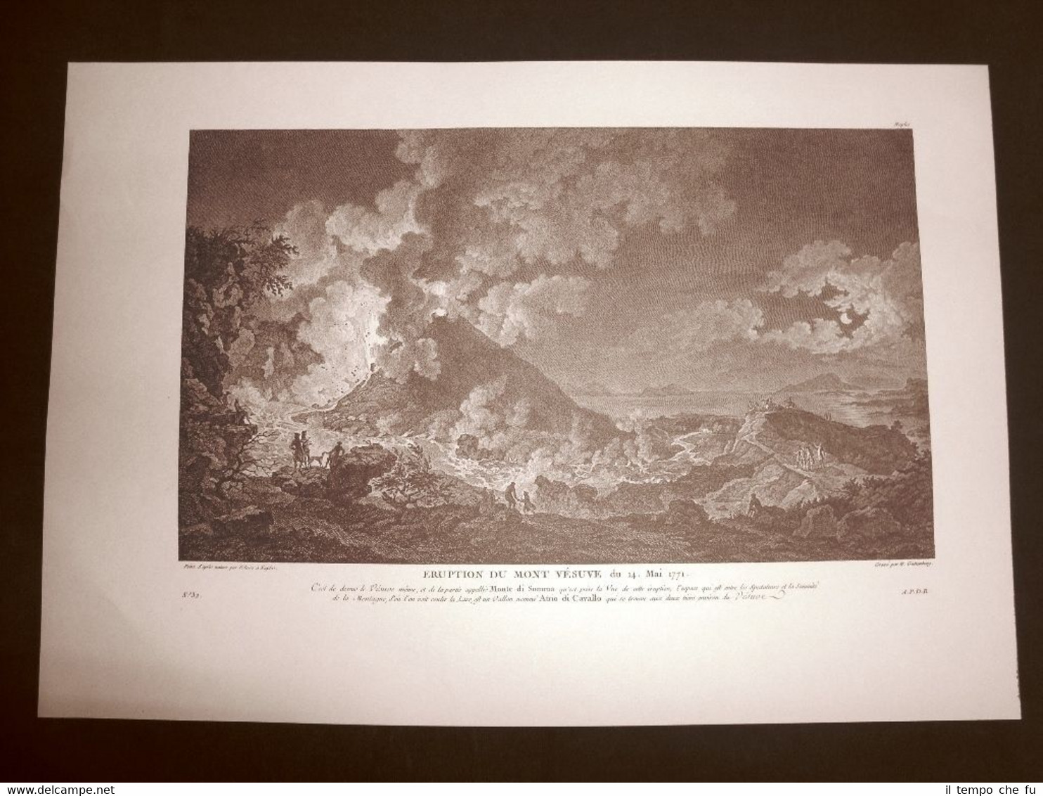 Napoli Eruzione Vesuvio 1771 Monte Somma Cavallo Voyage Pittoresque Saint …