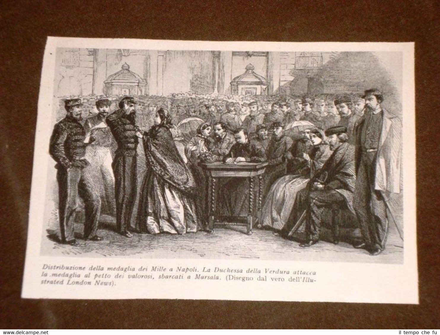 Napoli Marchesa della Vedura Medaglia Marsala + Garibaldi e Re …