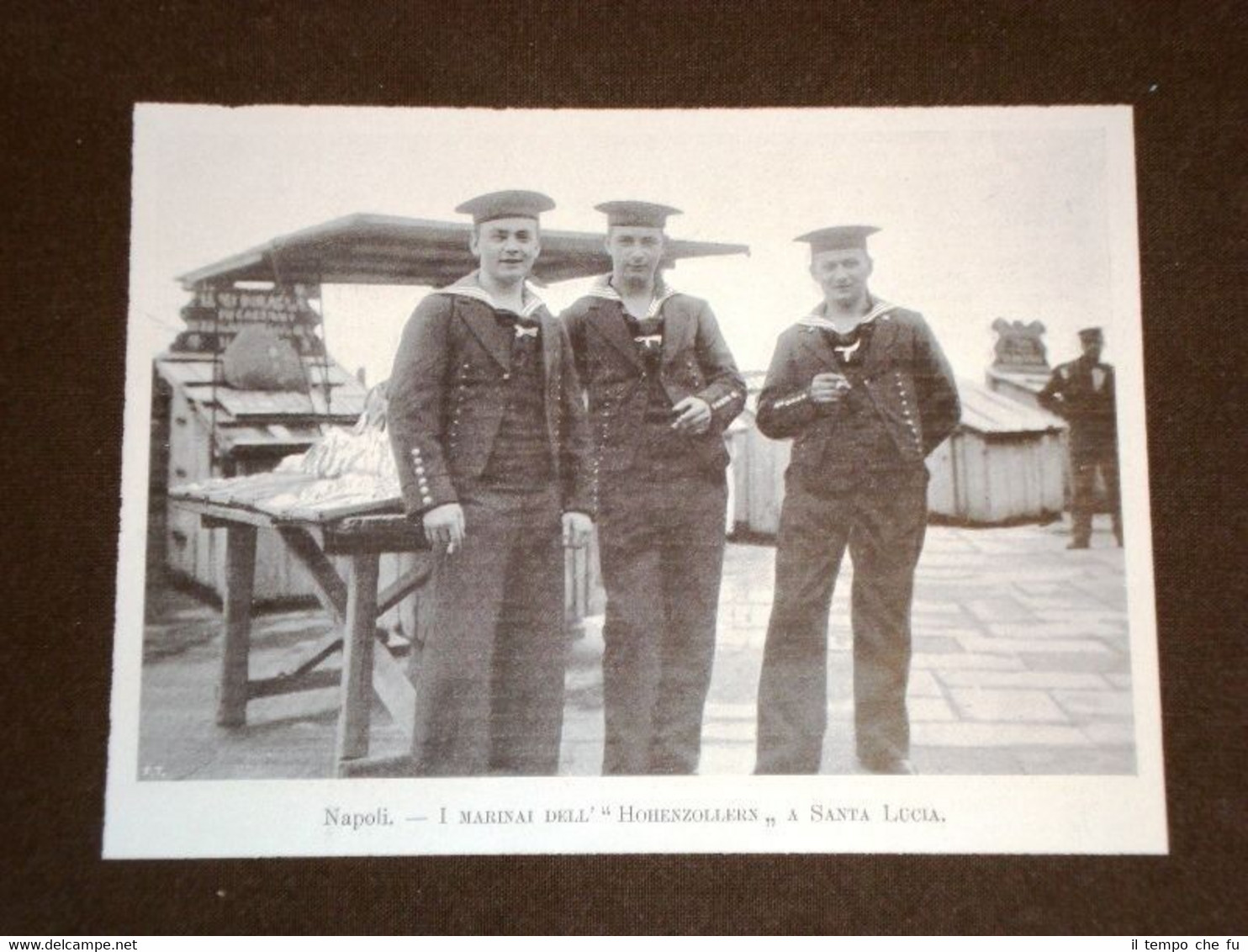 Napoli nel 1904 Marinai dell'Hohenzollern a Santa Lucia