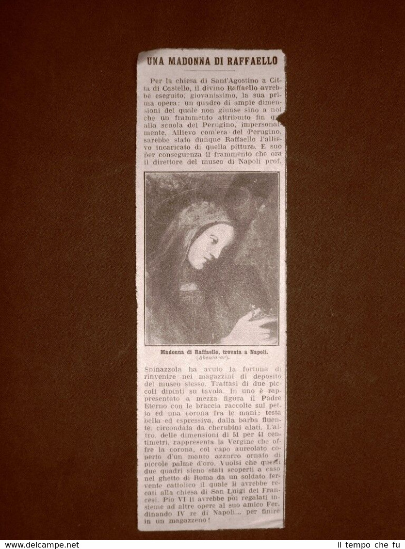 Napoli nel 1914 Madonna di Raffaello Chiesa di Sant'Agostino a …