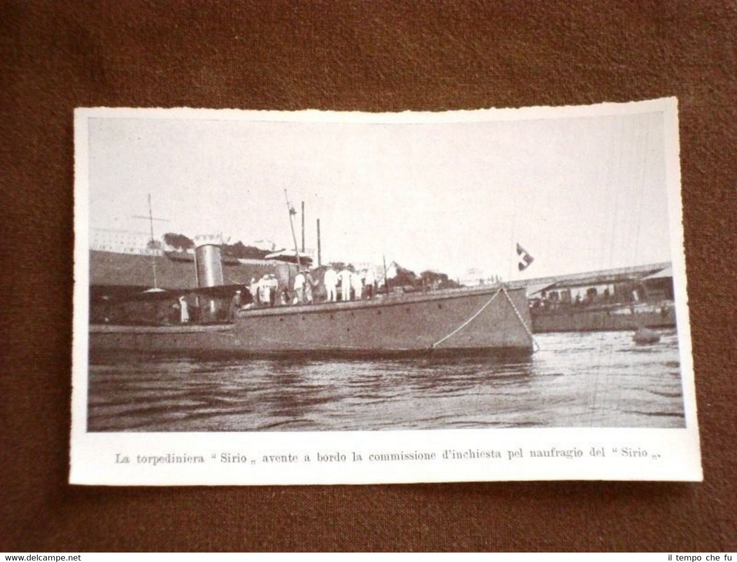 Naufragio della Torpediniera Sirio nel 1906 A bordo la commissione …