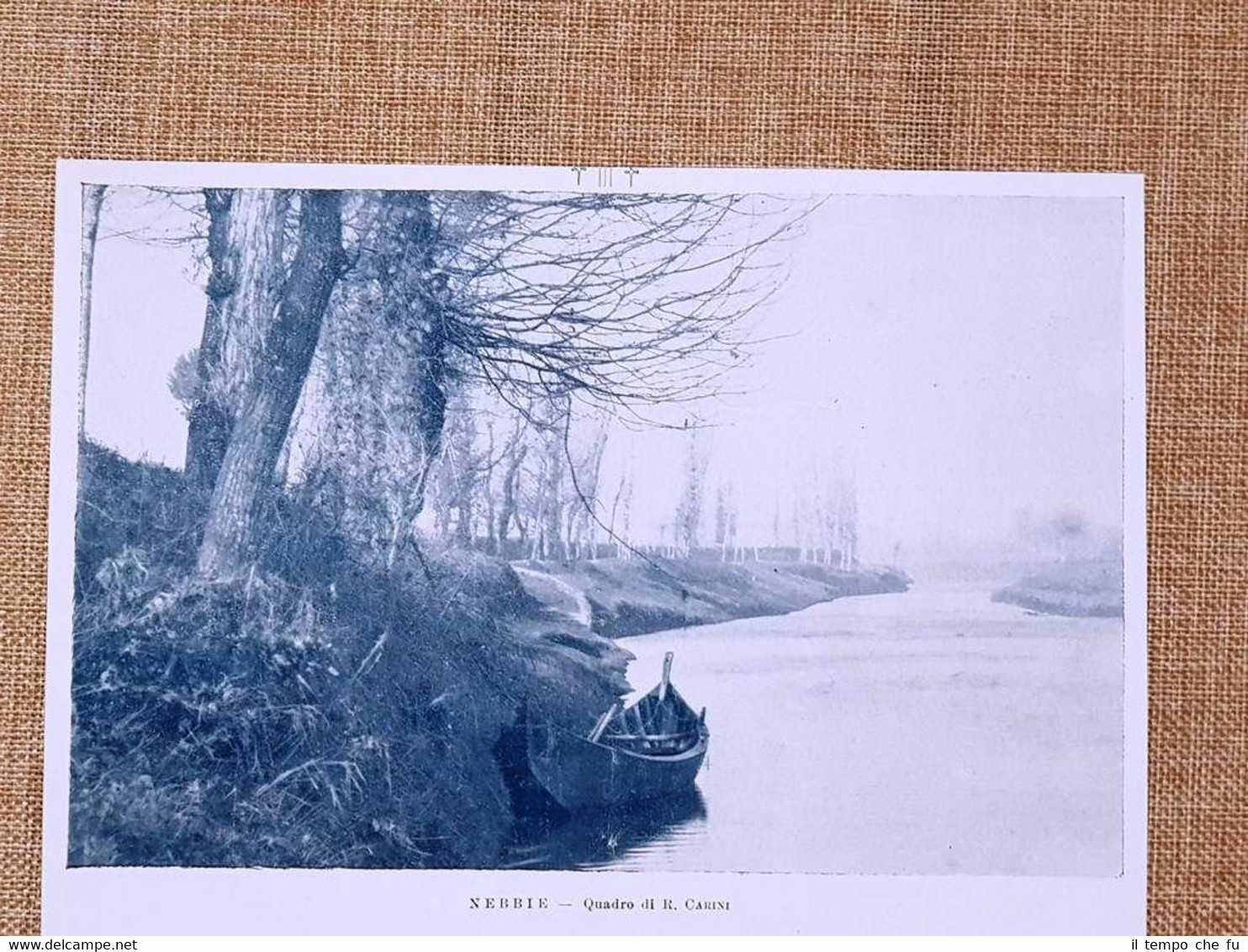 Nebbie Quadro di R. Carini Stampa del 1926