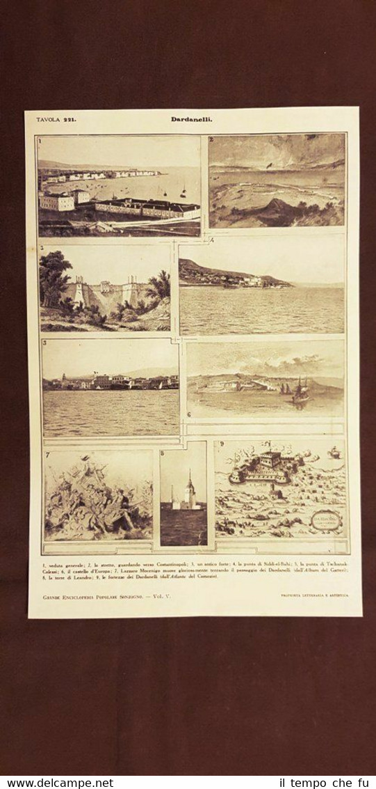 Nei Dardanelli nel 1913 Stretto Forte Punta di Siddi-el-Bahi e …