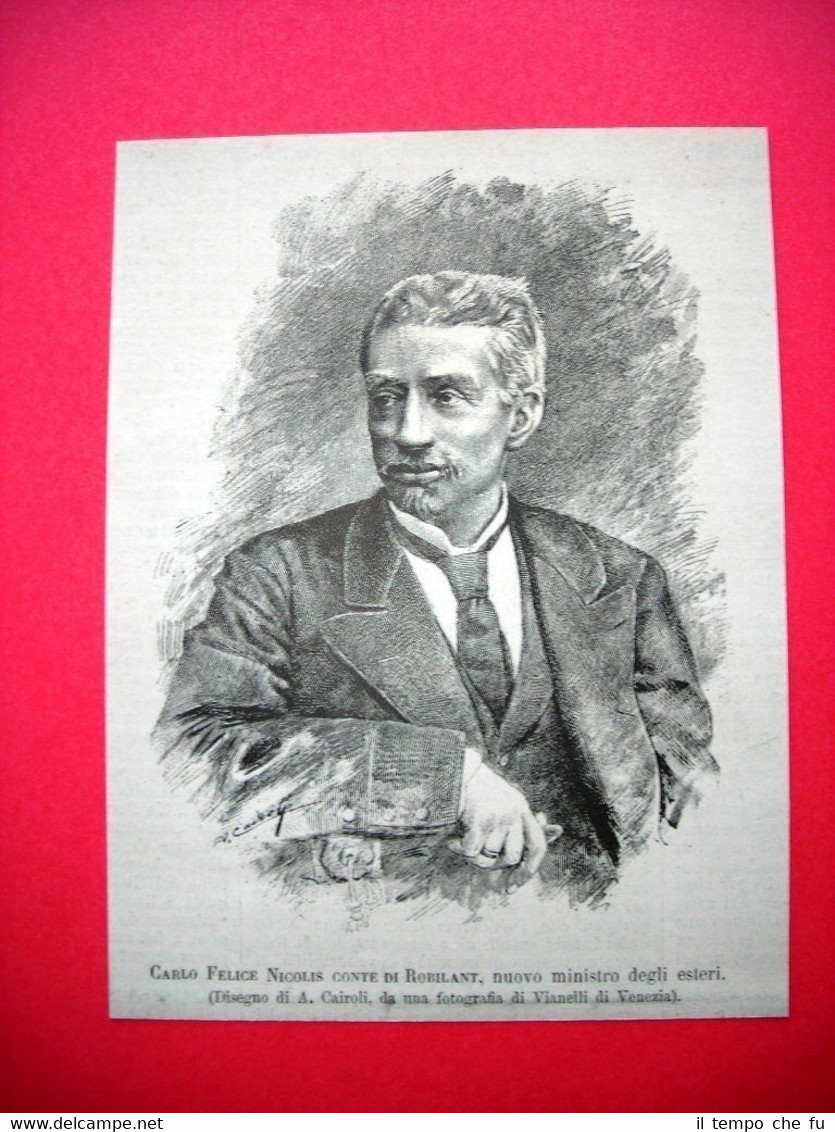Nel 1885 Carlo Felice Nicolis, ministro degli esteri del Regno …
