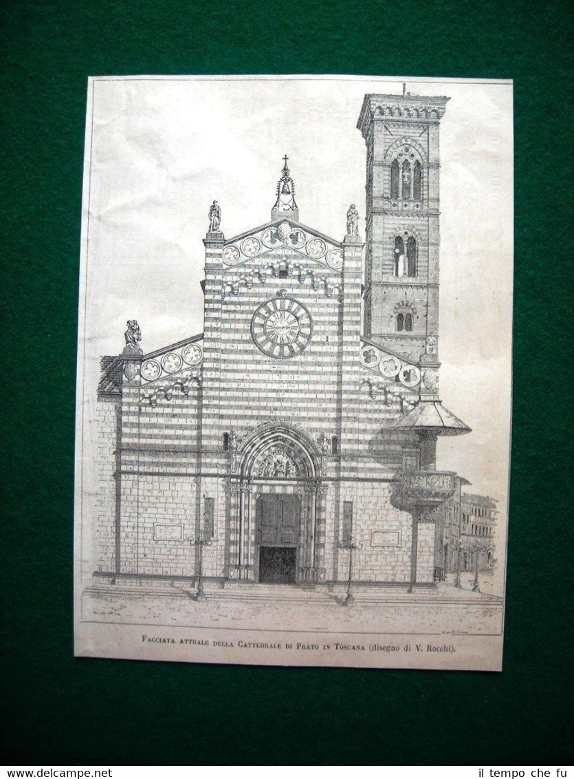 Nel 1885 in Toscana - Facciata attuale della Cattedrale di …