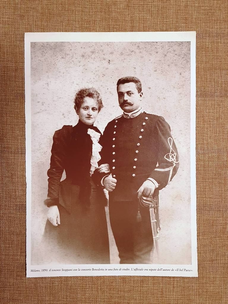 Nel 1890 Milano Tenente Carabiniere Stoppani e sua moglie Benedetta …