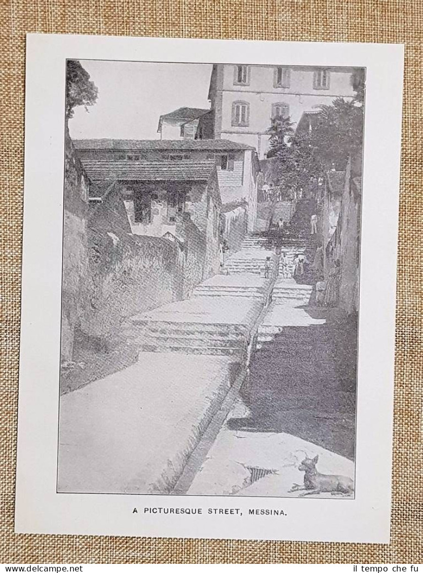 Nel 1909 Pittoresca strada di Messina e Sepolcri di Pompei …
