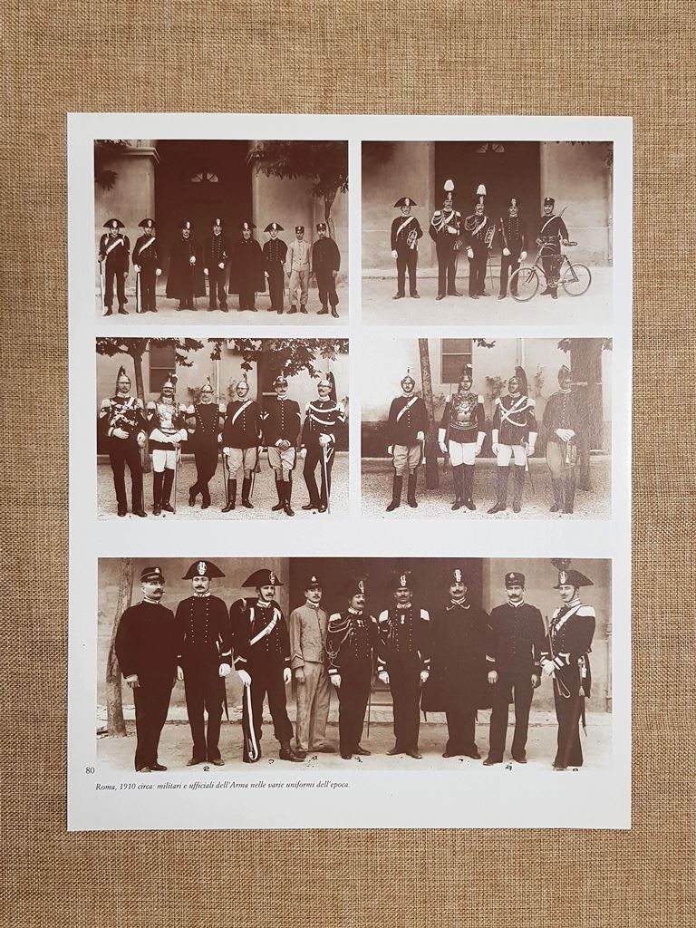 Nel 1910 Roma Carabinieri e ufficiali mostrano le diverse uniformi …