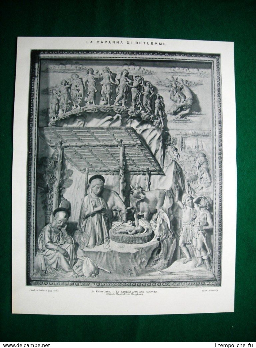 Nel 1920 a Napoli, A. Rossellino la natività sotto una …