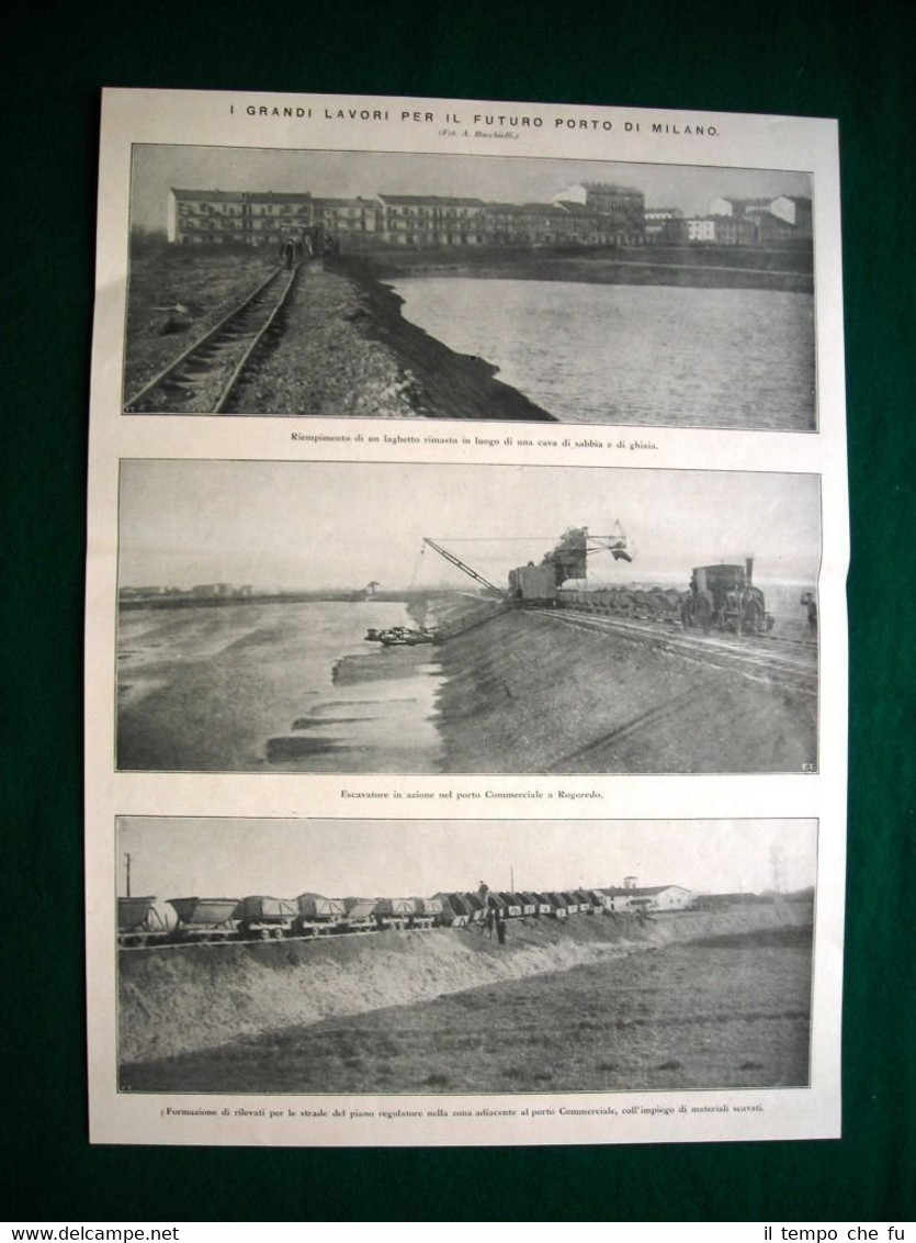Nel 1921 lavori Porto di Milano Rogoredo Cimitero Amras capitano …