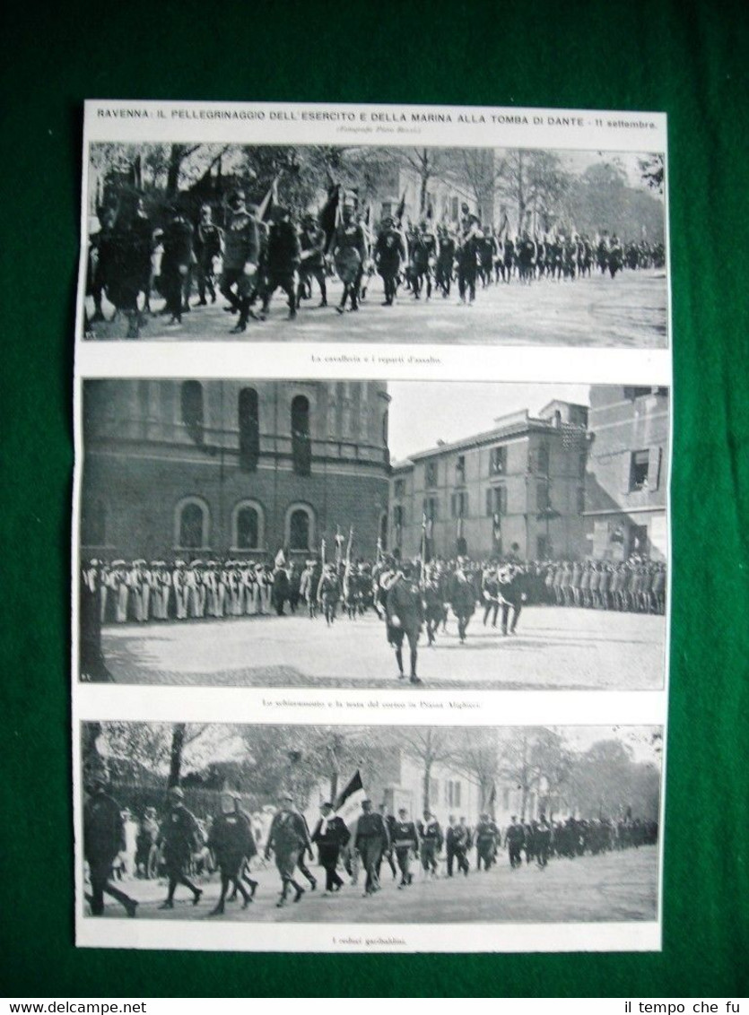 Nel 1921 Ravenna pellegrinaggio esercito e marina tomba Dante Piazza …