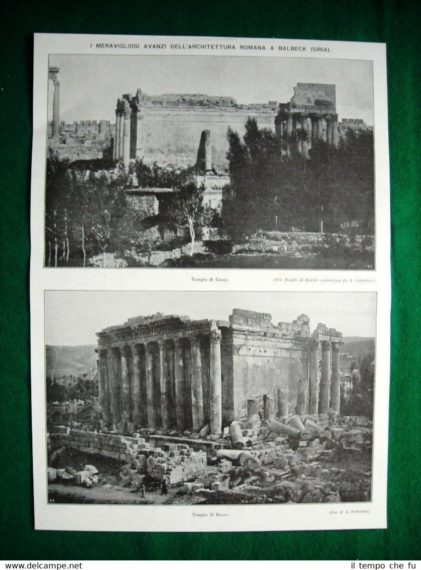 Nel 1921 Siria Balbeck Tempio di Giove e Bacco Firenze, …