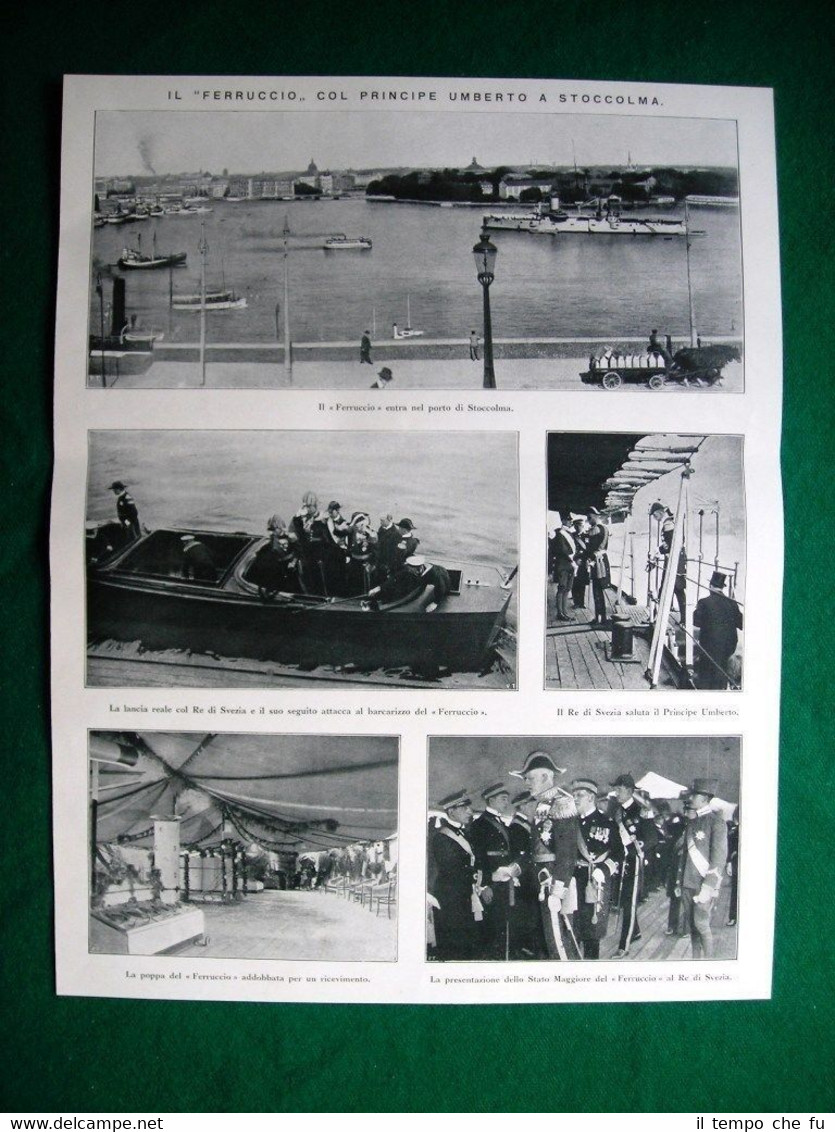 Nel 1922 Stoccolma il Ferruccio e Principe Umberto + città …