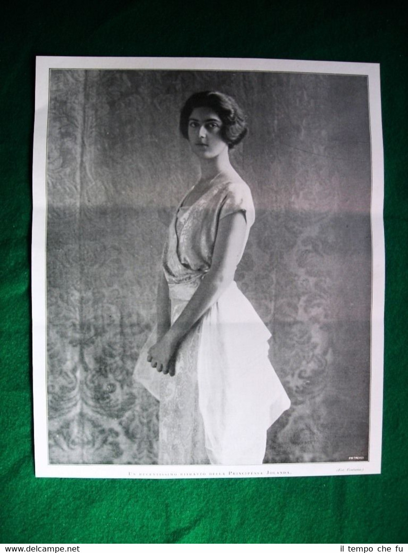 Nel 1922 un recentissimo ritratto della Principessa Jolanda