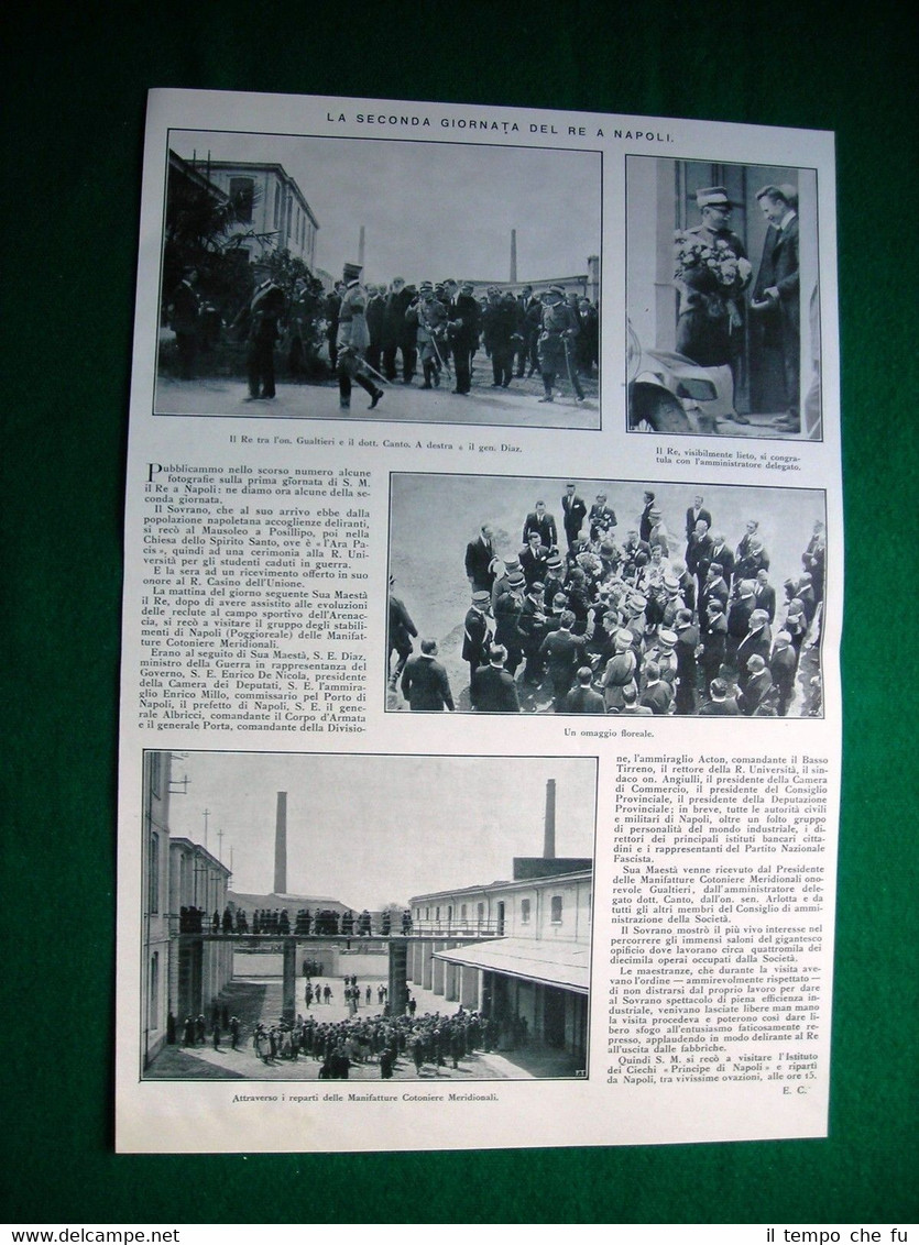 Nel 1923 Napoli Re Vittorio Emanuele III di Savoia on. …