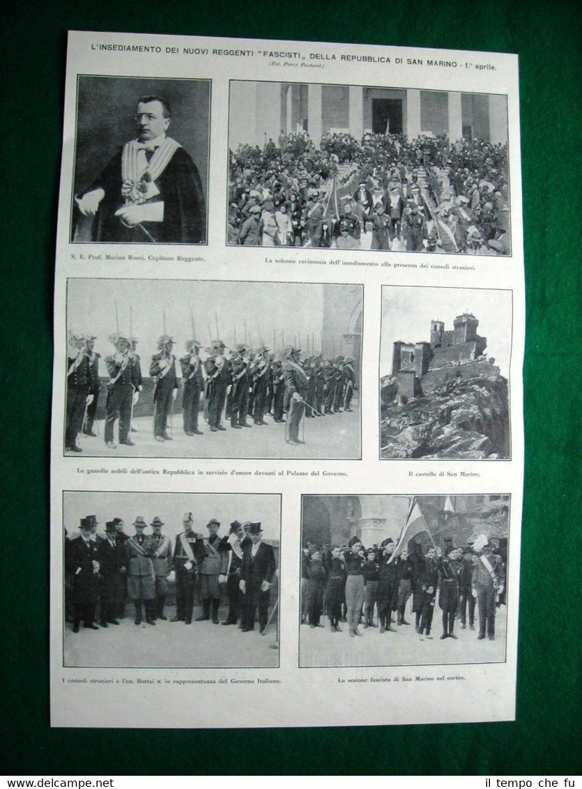 Nel 1923 Repubblica San Marino Prof. Rossi on. Bottai on. …