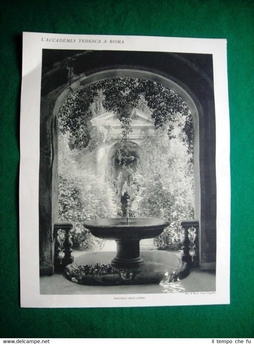 Nel 1931 Roma Accademia Tedesca fontana nell'atrio fontana nel giardino